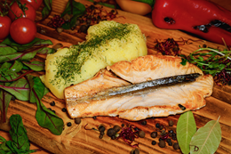 Zestaw pudełkowy: Łosoś z grilla 